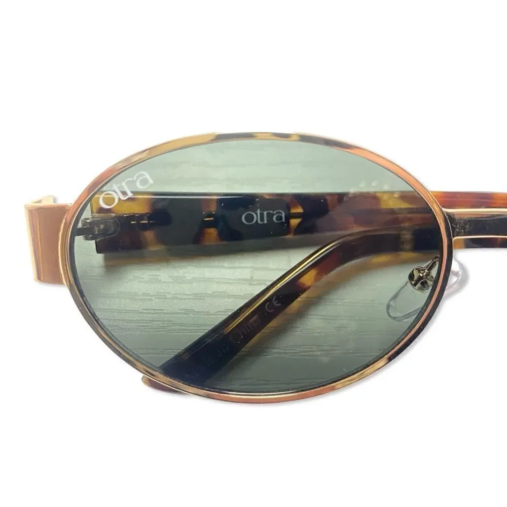 Otra Eyewear Echo in Gold Tort Green sunglasses glasses Revolve